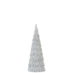 Arbre de Noël en résine Argent 15x15x40cm