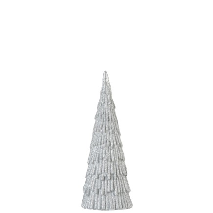 Arbre de Noël en résine Argent 15x15x40cm