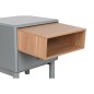 Table de Nuit Home ESPRIT Bleu Gris Naturel Bois MDF 48 x 40 x 55 cm