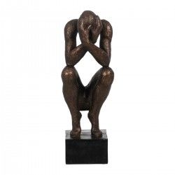 Figurine Décorative Noir Cuivre Homme 16 x 19 x 47 cm