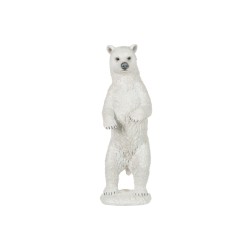 CANVAS - Décoration de Noël Ours polaire debout en résine, blanc, 19 po