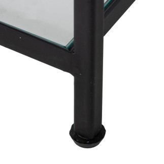 Étagère Noir Verre Fer 110 x 26 x 74 cm