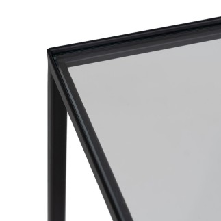 Étagère Noir Verre Fer 110 x 26 x 74 cm