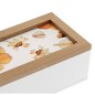 Boîte Décorative Versa Pétales Bois MDF 9 x 6 x 24 cm