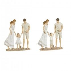 Figurine Décorative Home ESPRIT Blanc Beige méditerranéen 20,5 x 6,5 x 24,5 cm (2 Unités)