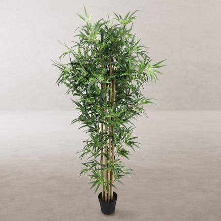 Planta Decorativa Cemento Tejido Bambú 180 cm