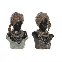 Figurine Décorative DKD Home Decor Résine Colonial Africaine (26 x 17 x 40 cm) (2 Unités)