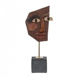 Sculpture Masque Marron Noir 17,8 x 10 x 43,7 cm
