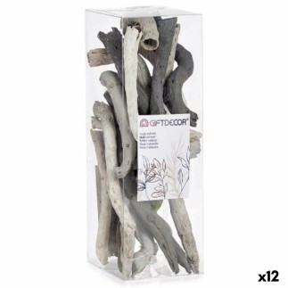 Tronco Decorativo Gris 9 x 27 x 9 cm (12 Unidades)