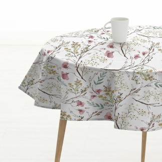 Nappe antitache Muaré 0120-342 Fleurs