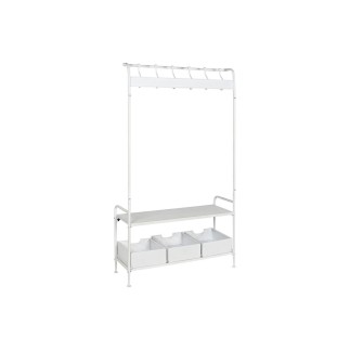 Meuble d'Entrée avec Tiroirs Home ESPRIT Blanc Métal 110 x 36 x 186 cm