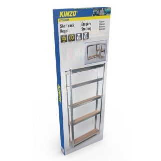 Étagère Kinzo Bois Acier inoxydable 5 Etagères 750 kg 75 x 30 x 172 cm