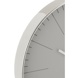 Horloge murale argentée 40 cm