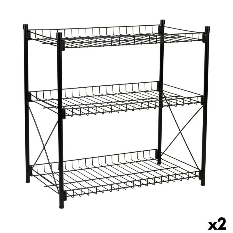 Étagère Confortime Métal 52 x 34 x 55 cm (2 Unités)