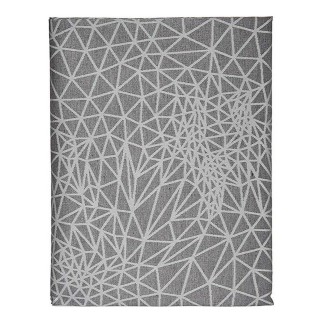 Nappe Abstrait Gris Jacquard Blanc (140 x 180 cm)