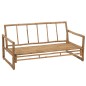 Fauteuil 2 personnes en bois naturel 150x80x71 cm