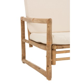 Fauteuil 2 personnes en bois naturel 150x80x71 cm