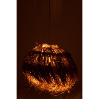 Lampada sospesa in legno naturale 75x75x58 cm