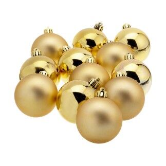 Bolas de Navidad Decoris 12 Unidades Dorado Plástico Ø 6 cm