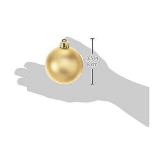 Boules de Noël Decoris 12 Unités Doré Plastique Ø 6 cm