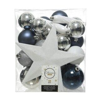 Boules de Noël Decoris 33 Pièces Plastique