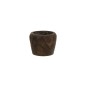 Cache-pot en bois de paulownia marron 24x24x18 cm