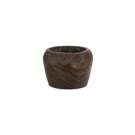 Cache-pot en bois de paulownia marron 29x29x20 cm