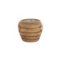 Cache-pot en bois beige 15.5x15.5x12 cm