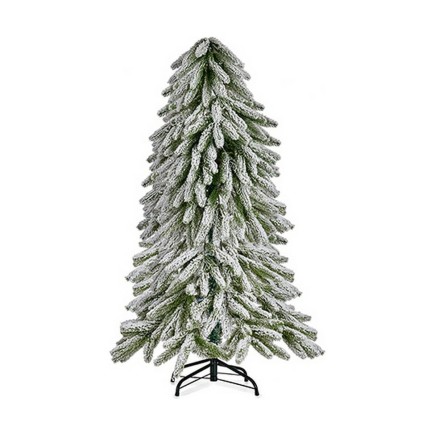 Sapin de Noël Métal Blanc Vert Plastique