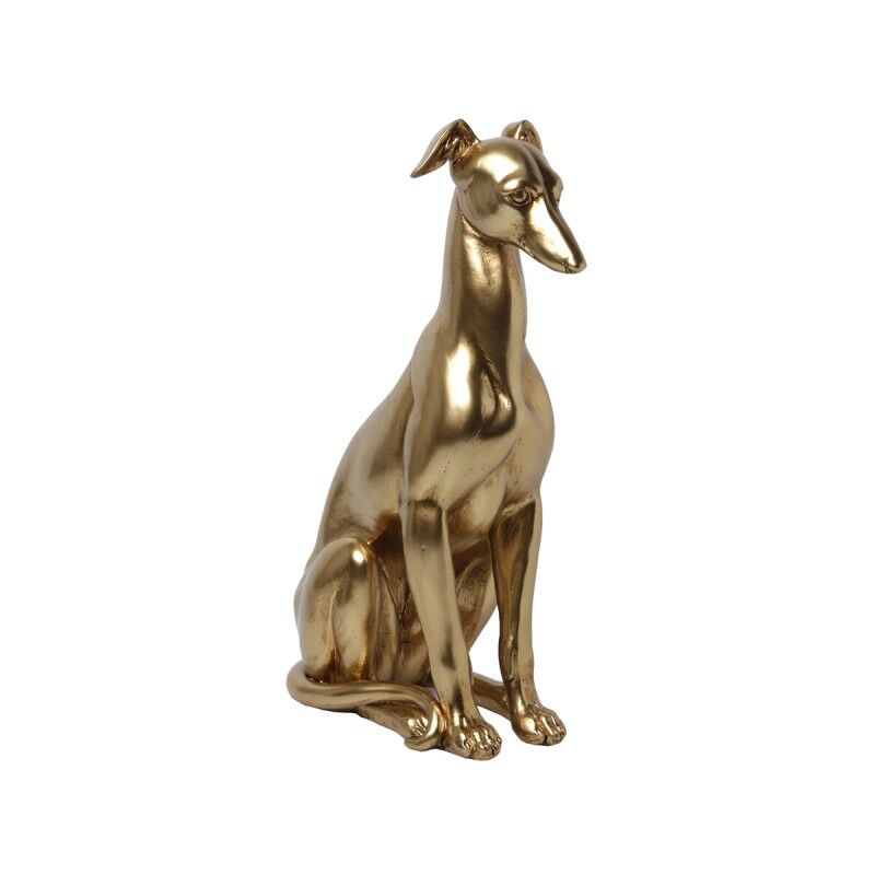 Figura Decorativa Romimex Dorado Resina Perro 20 x 30 x 10 cm