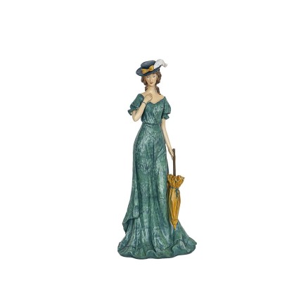 Figura Decorativa Romimex Multicolor Resina Lady 16 x 40 x 14 cm