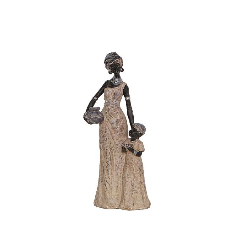 Figurine Décorative Romimex Multicouleur Résine Africaine Fille 15 x 35 x 10 cm