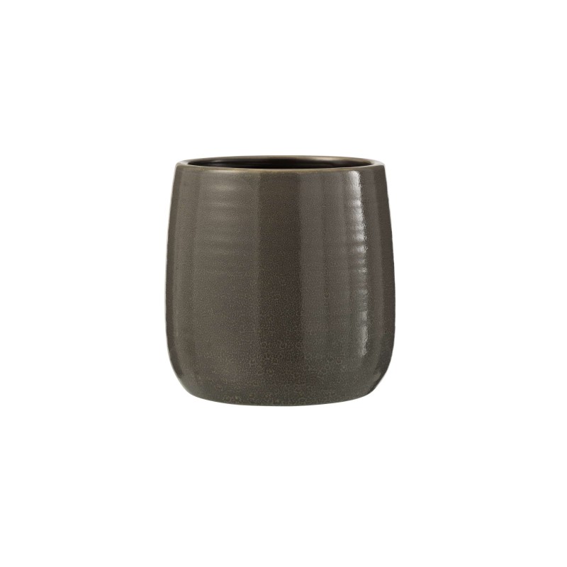 Cache-pot en céramique gris 14.5x14.5x14.5 cm