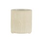 Cache-pot rond en céramique beige 12x12x13 cm