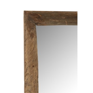 Miroir mural rectangulaire en bois marron 176x90x8 cm