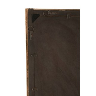 Miroir mural rectangulaire en bois marron 176x90x8 cm