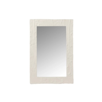 Espejo rectangular de resina blanco 41.5x4.3x61.5 cm