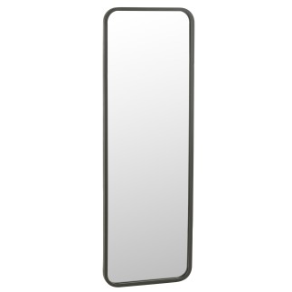 Miroir rectangulaire en métal noir 120x3x40 cm