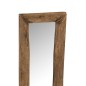 Miroir mural en bois marron 120x24x5 cm