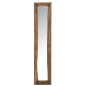 Miroir mural en bois marron 120x24x5 cm