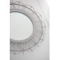 Miroir rond en bois blanc 60x3x60 cm