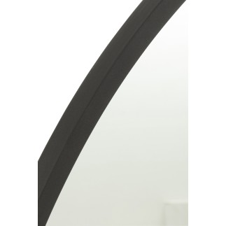 Miroir rond en métal noir D.50 cm