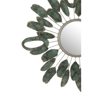 Miroir en métal vert 61x61 cm