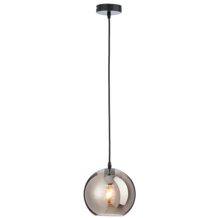 Lampe boule suspendue en verre argent 20.5x20.5x205 cm