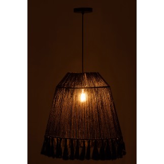 Lampe suspendue en jute noir 53x53x53 cm