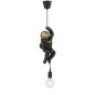 Lampe suspendue astronaute en résine noir 19x16x37 cm