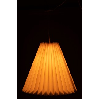 Lampe suspendue accordéon en papier blanc 37x37x29 cm