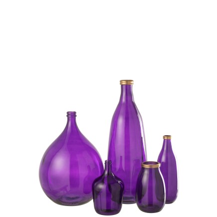 Dame jeanne en verre violet 40*40*56cm