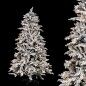 Sapin de Noël Blanc Vert PVC Métal Polyéthylène Enneigé 180 cm