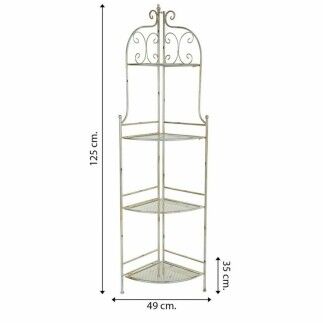 Estantería de Esquina Alexandra House Living Metal Forja 35 x 125 x 49 cm